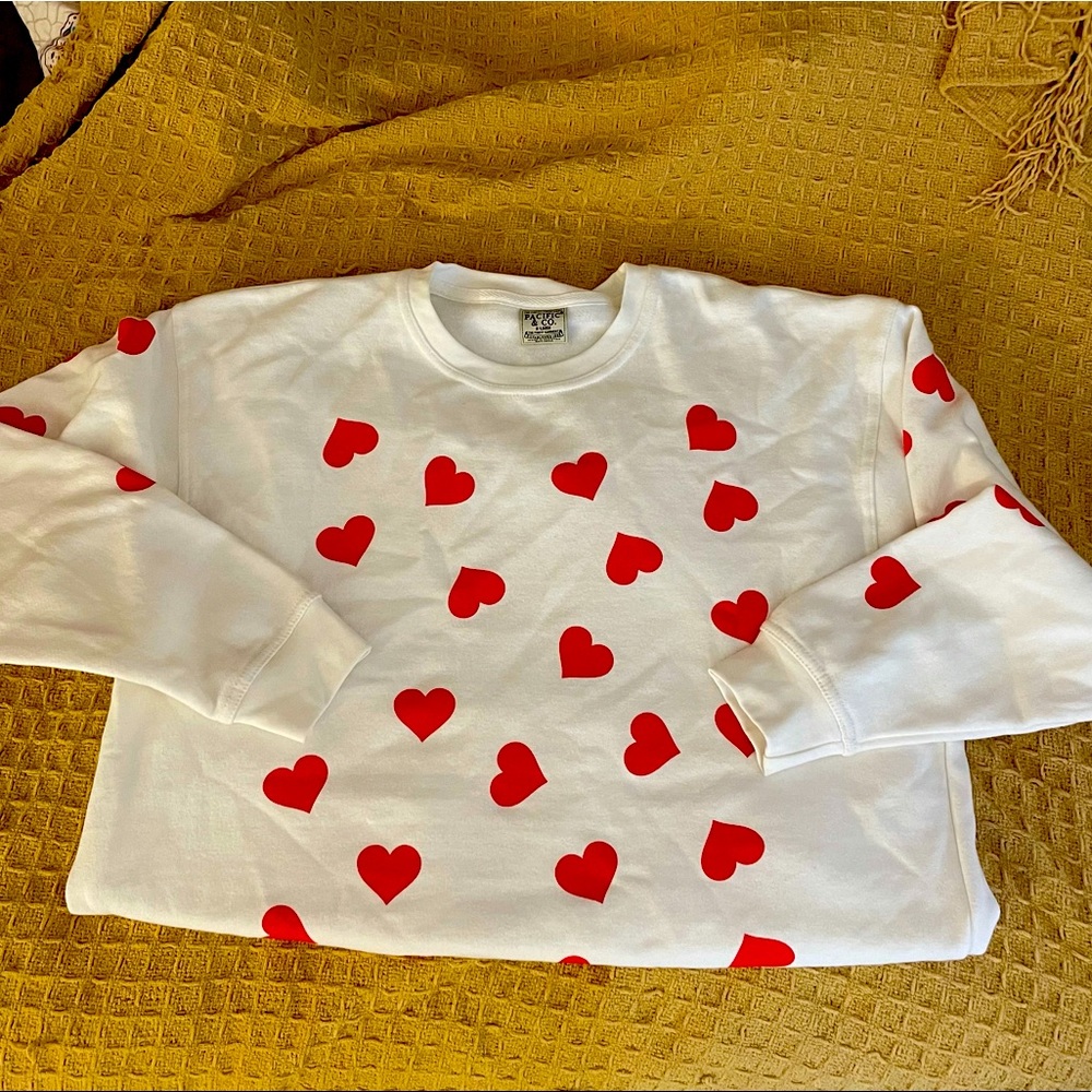 HEART deco sweatshirt/pull over y2kVALENTINES DAY